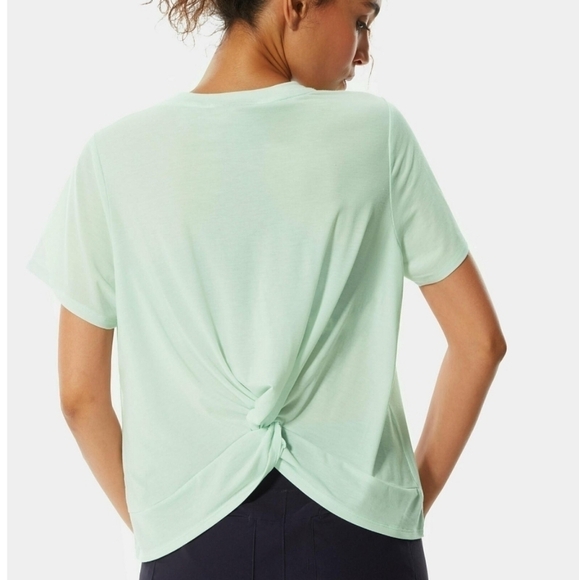 The North Face Wander Twist Back Short Sleeve Athletic Shirt Mint Green Size M - Picture 1 of 13